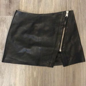All saints leather skirt